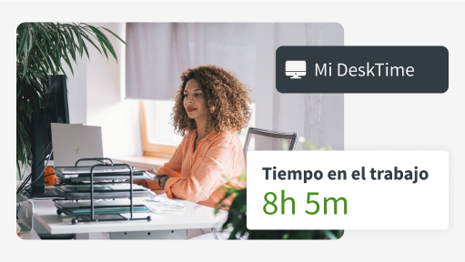 Captura de pantalla de la secci贸n Mi DeskTime.